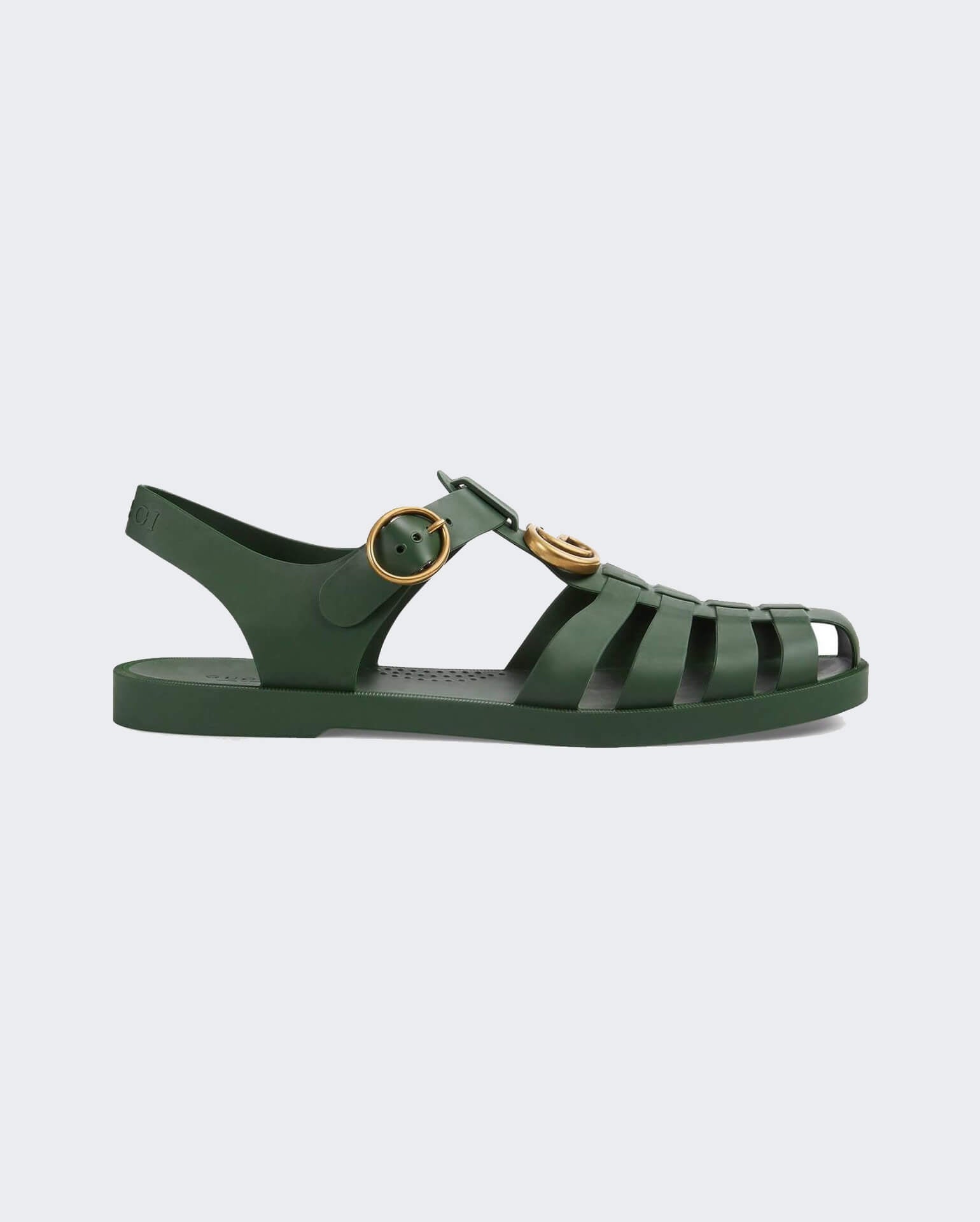 Men Sandal - Rubber buckle strap Green