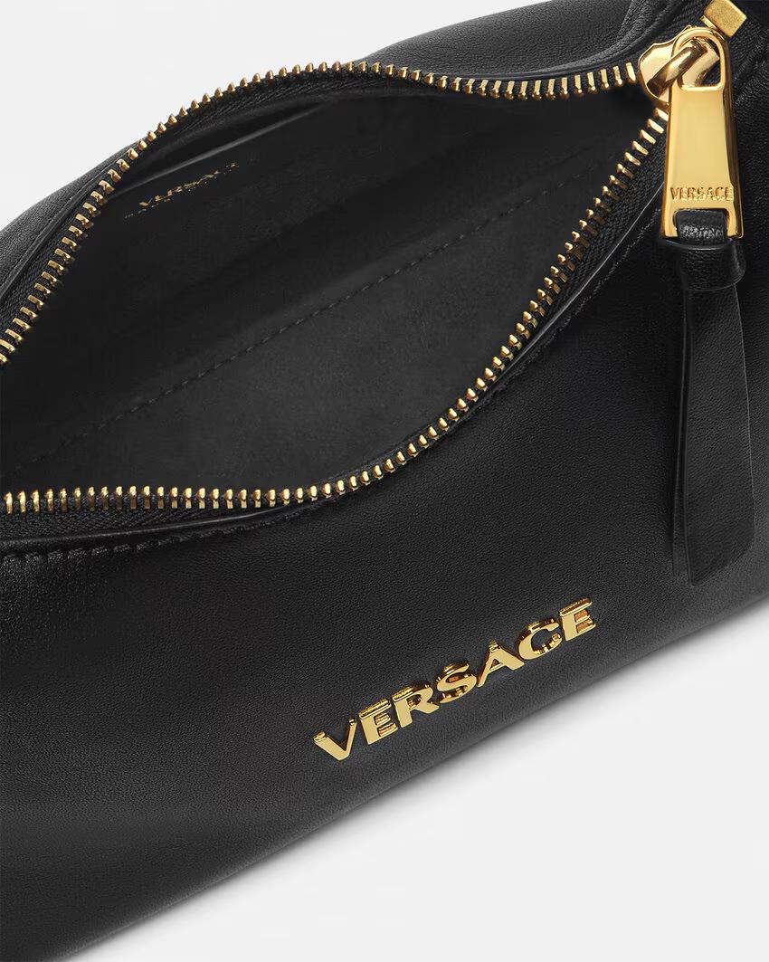 Versace Tag Hobo Black-SHOZLY