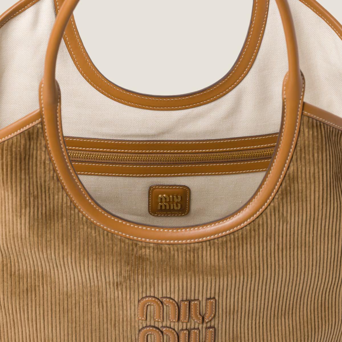 MiuMiu IVY corduroy Brown-SHOZLY