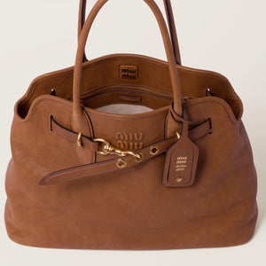 MiuMiu Aventure nappa Brown leather-SHOZLY