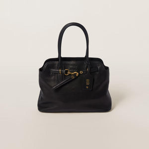 MiuMiu Aventure nappa Black leather-SHOZLY