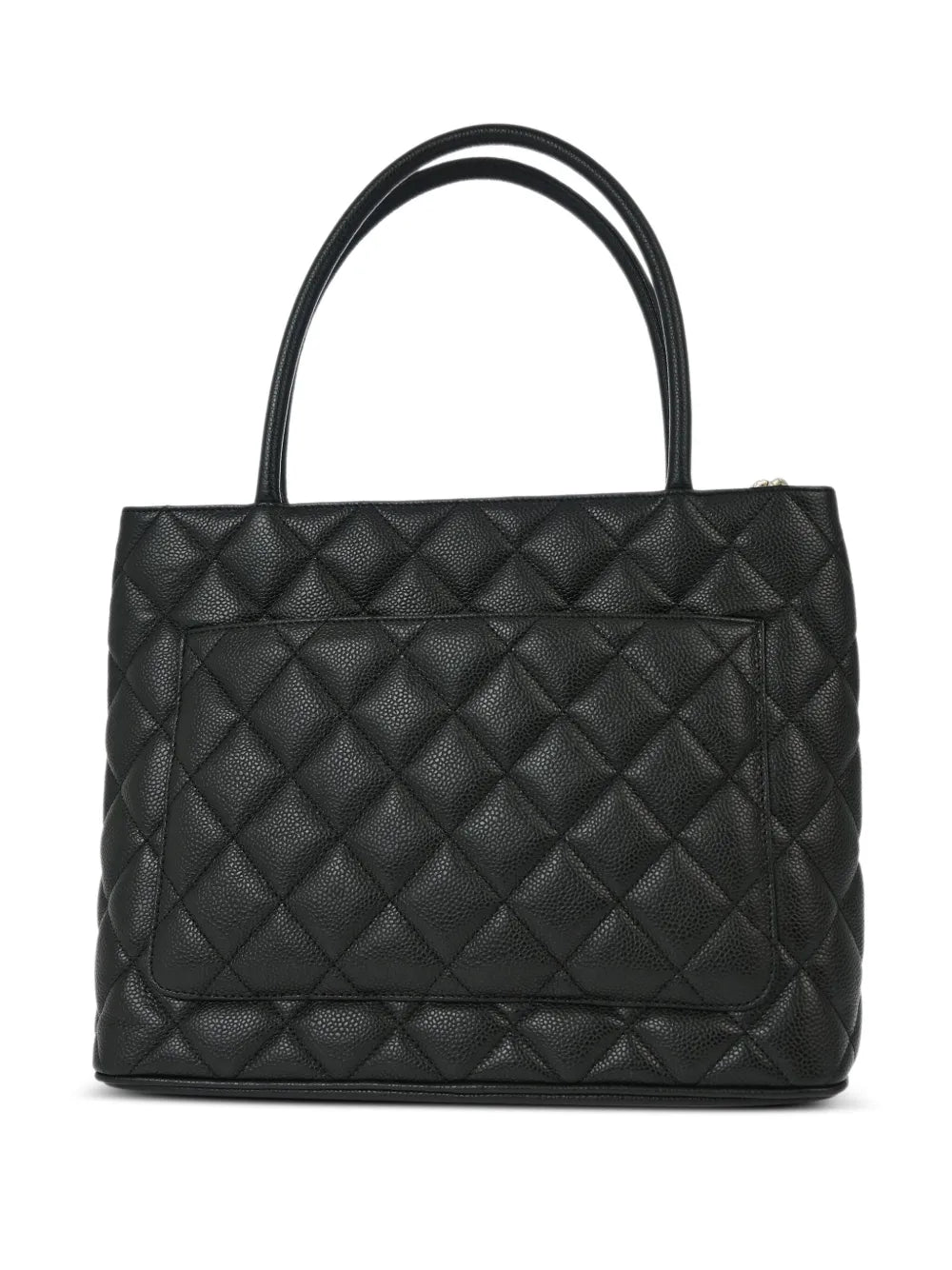 Chanel Black Caviar Leather Medallion-SHOZLY