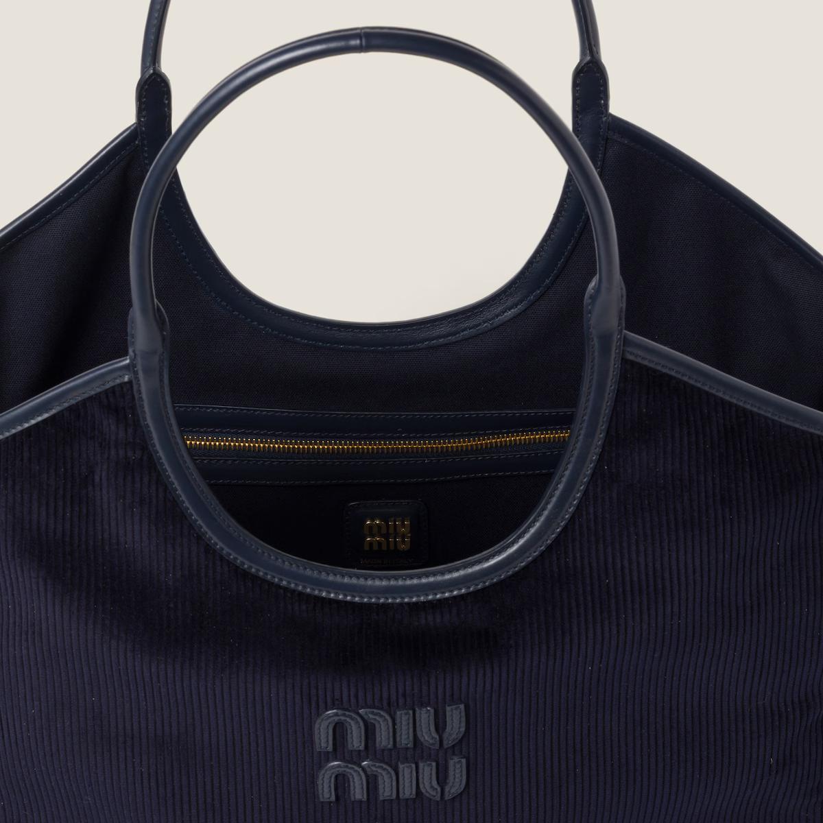 MiuMiu IVY corduroy Navy-SHOZLY