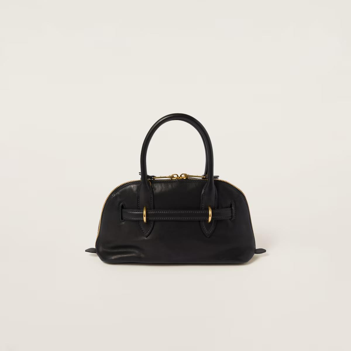 MiuMiu Small Aventure nappa Black leather-SHOZLY