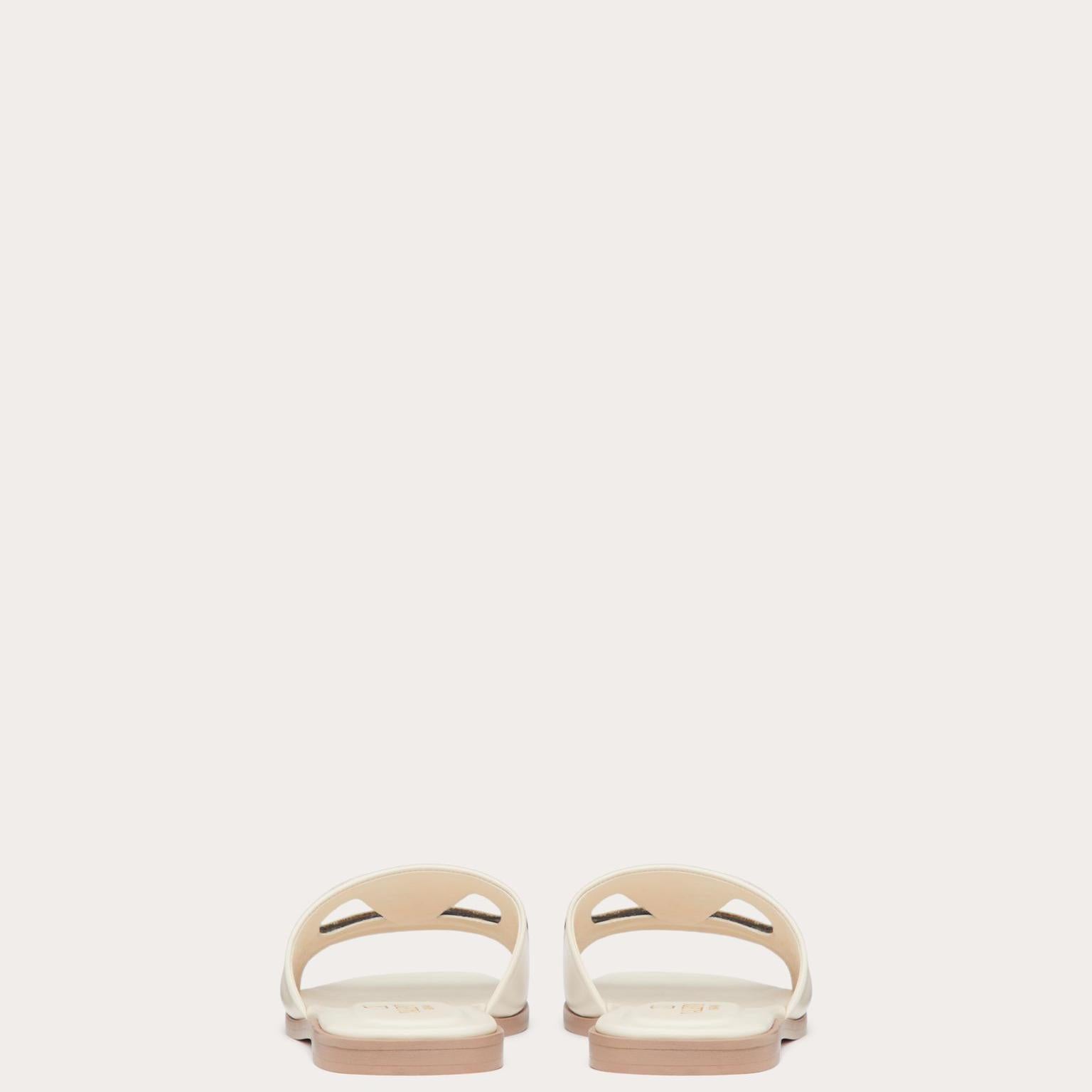 Women Sandal from Valentino Garavani VLogo cut-out IVORY-SHOZLY