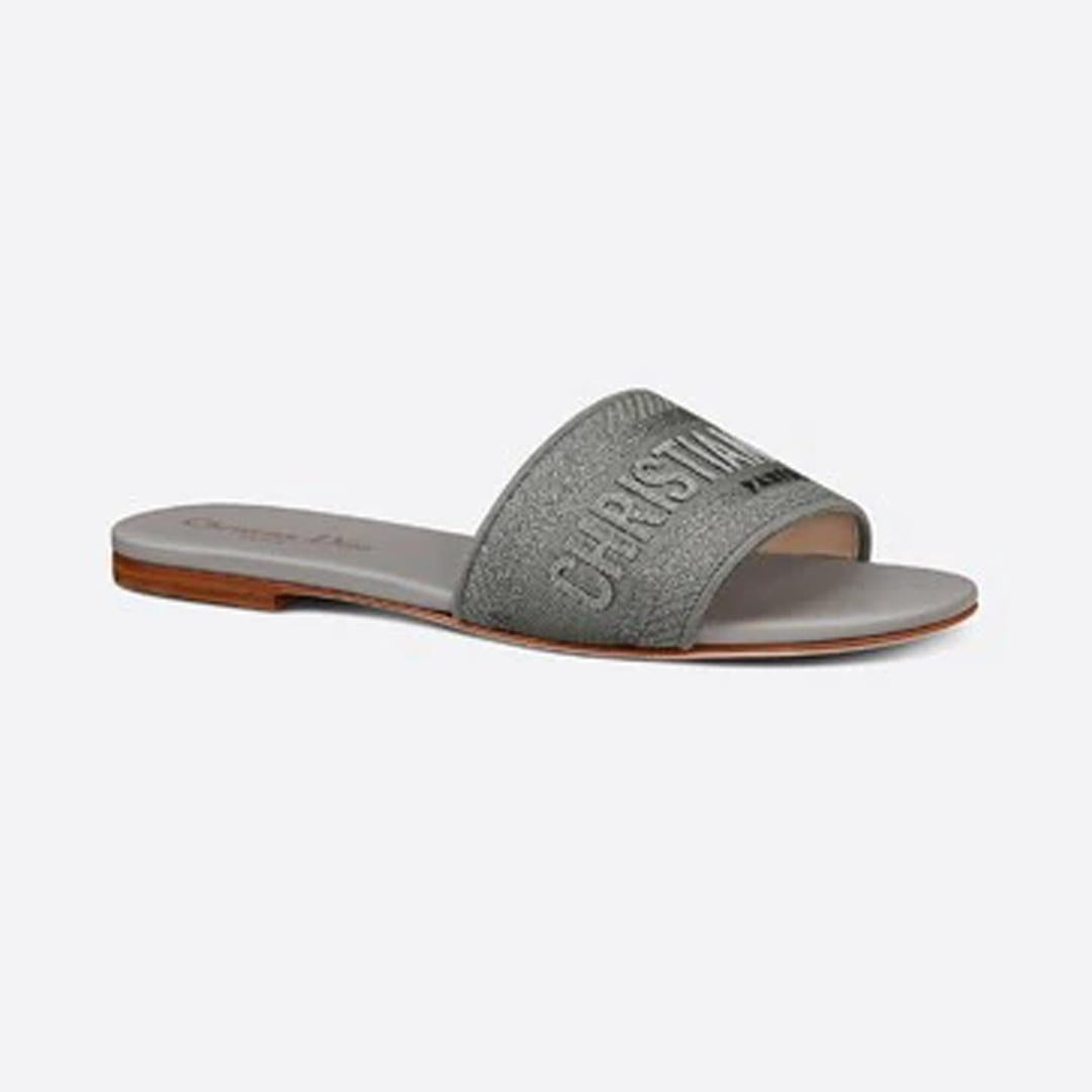 Women Sandal Dway Silver Tone-SHOZLY