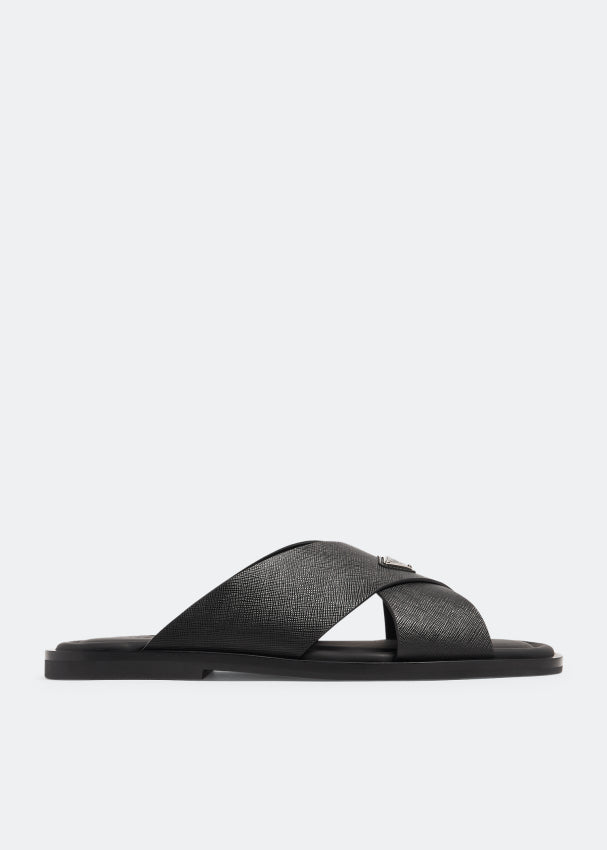 Men Sandal Prada Saffiano leather-SHOZLY