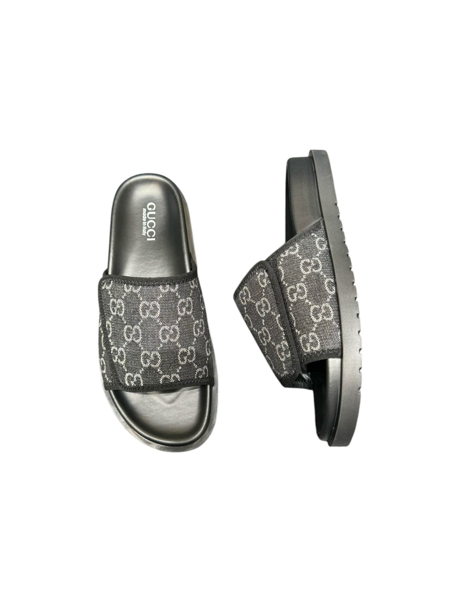 Men Sandal GUCCI Black Slipper-SHOZLY