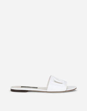 Women Sandal White Leather-SHOZLY