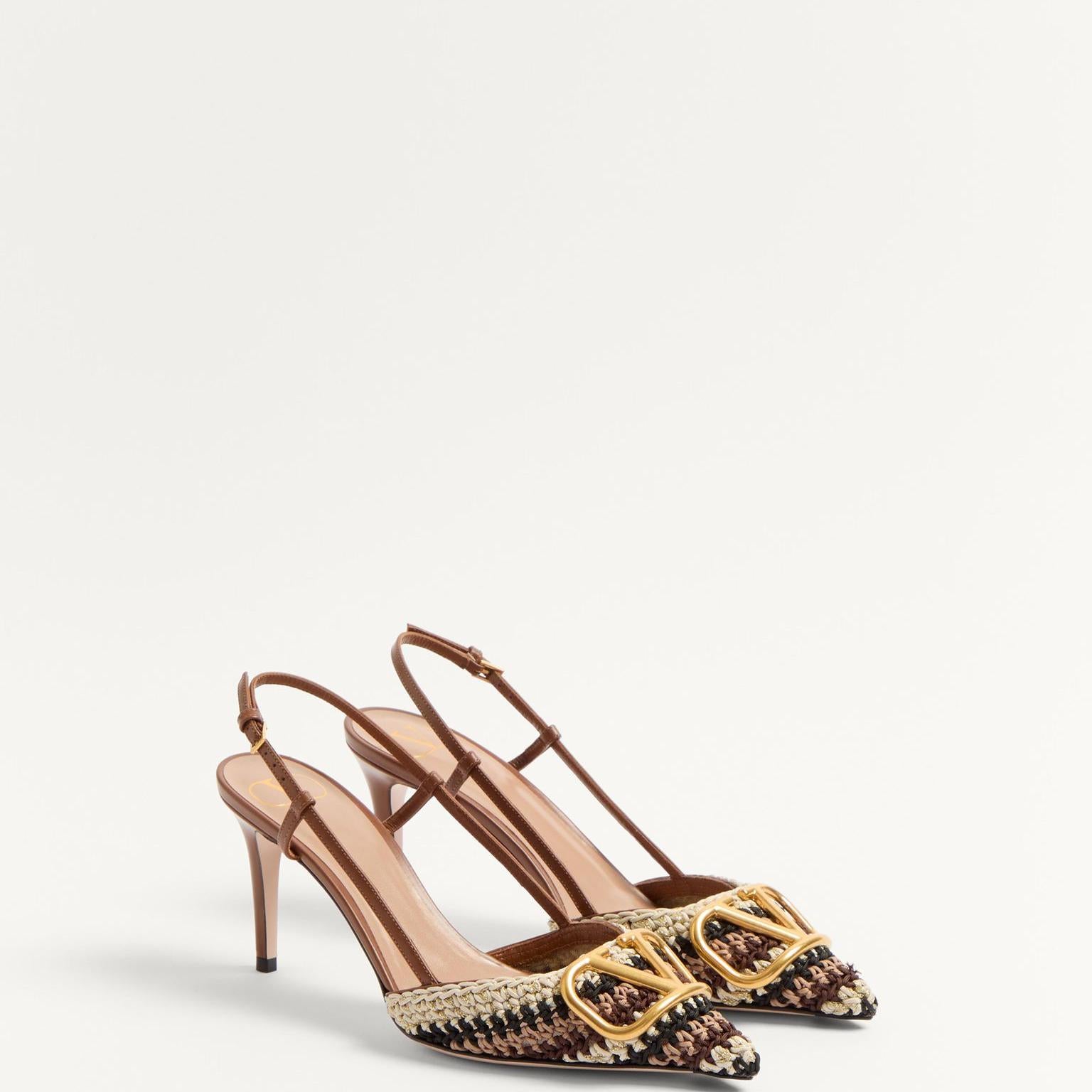 Women Sandal High Heels Valentino Garavani Slingback-SHOZLY