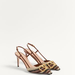 Women Sandal High Heels Valentino Garavani Slingback-SHOZLY