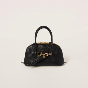 MiuMiu Small Aventure nappa Black leather-SHOZLY