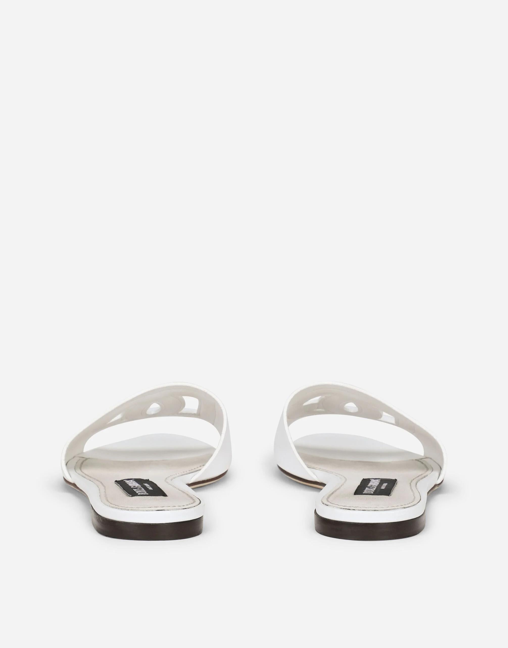 Women Sandal White Leather-SHOZLY