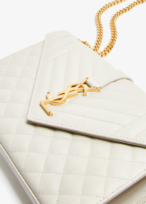 Saint Laurent Envelope White-SHOZLY