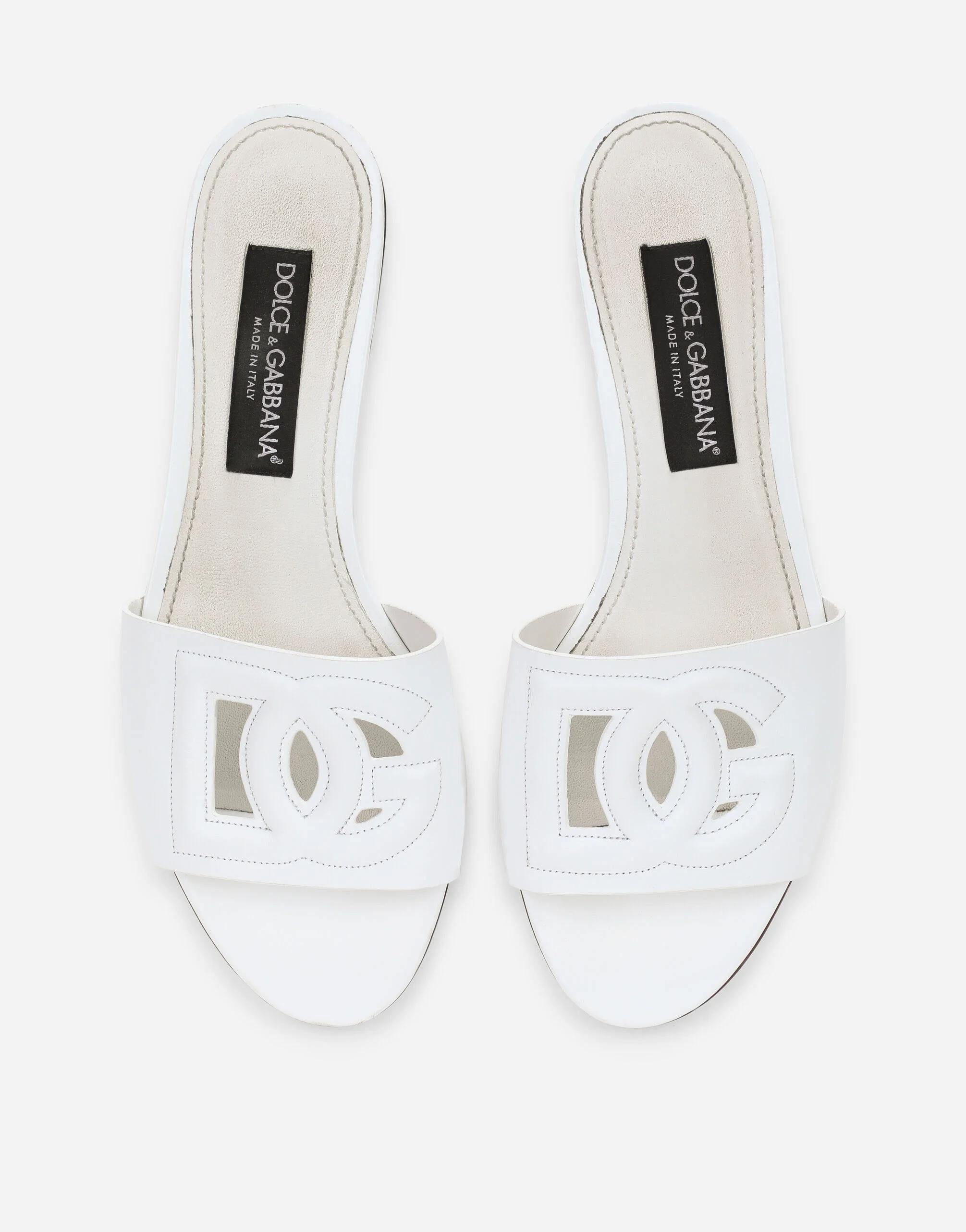 Women Sandal White Leather-SHOZLY