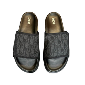 Men Sandal DIOR Black Slipper-SHOZLY