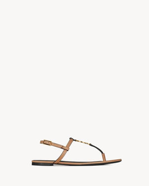 Women Sandal SAINT LAURENT Cassandra in Vegetable-Tanned-SHOZLY