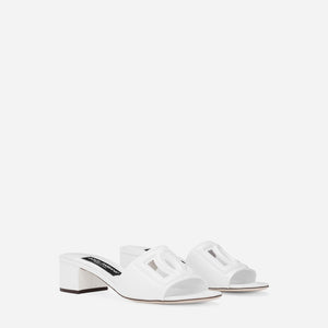 Women Sandal Dolce & Gabbana Calfskin mules White-SHOZLY