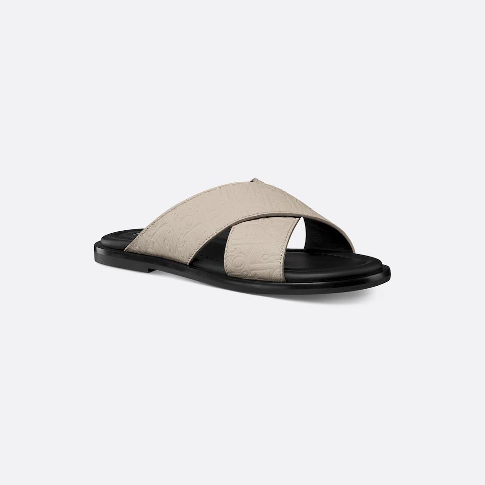 Men Sandal Dior Alias - Khaki Gravity Leather-SHOZLY