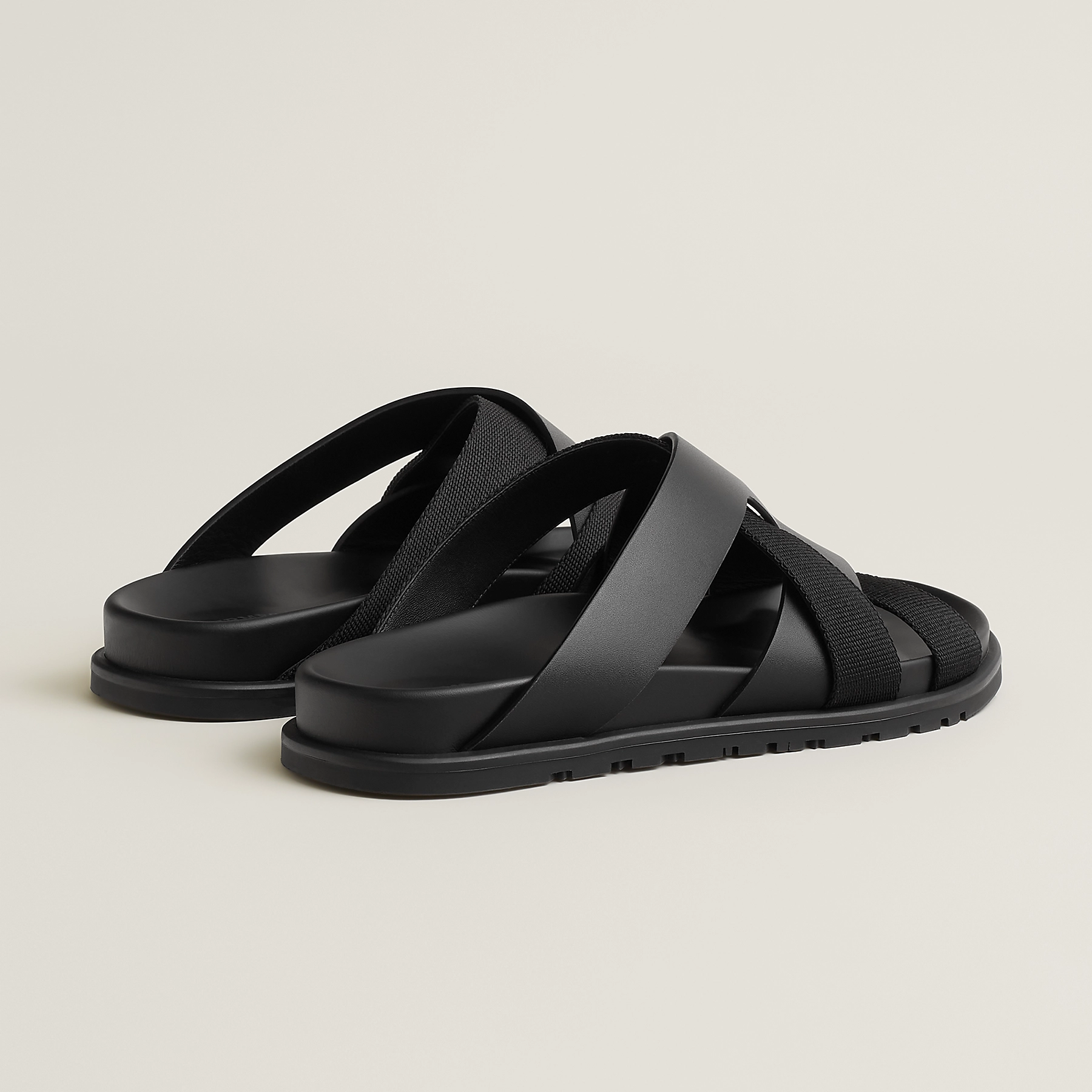 Hermès Kazimir Sandal Black Noir