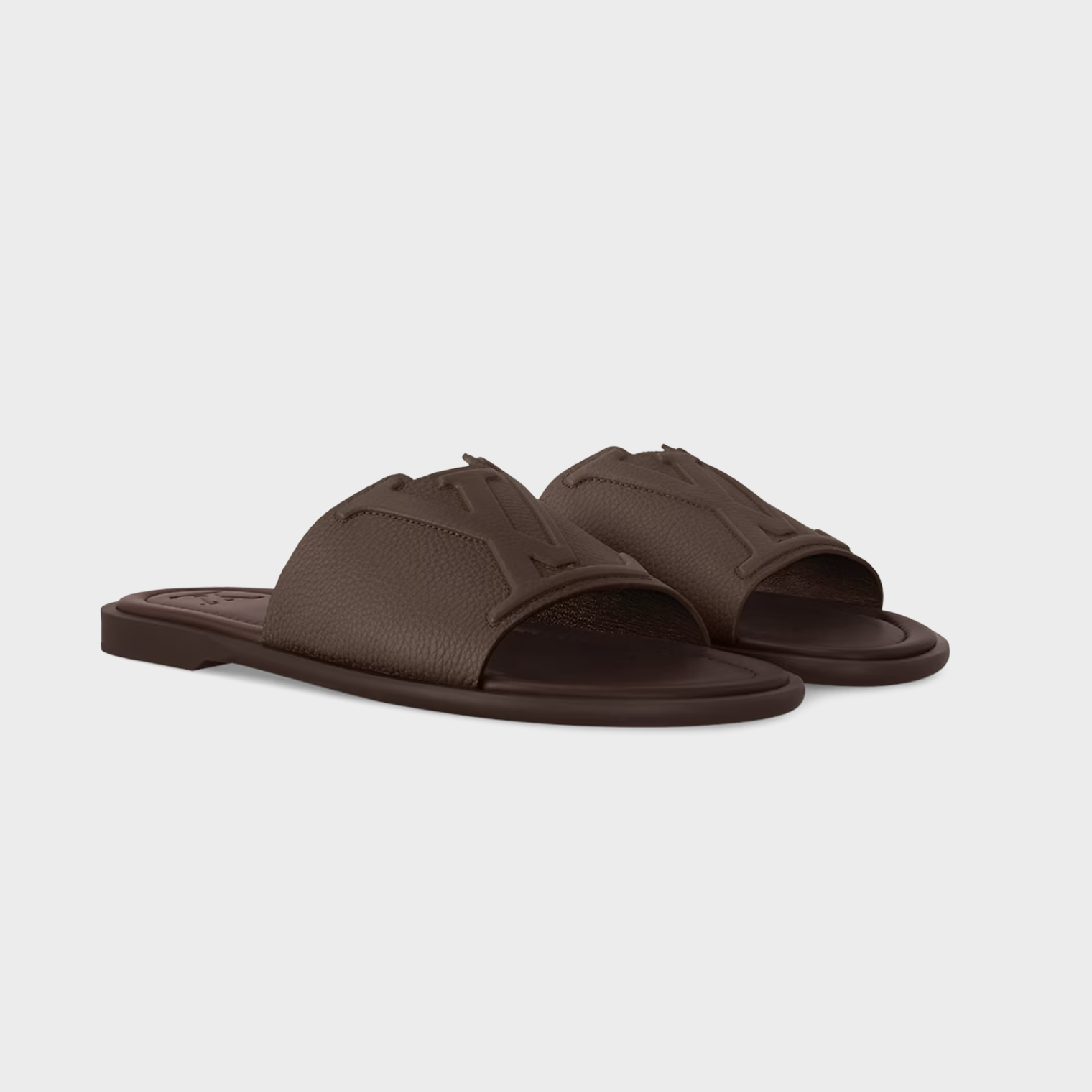 حذاء LV Portofino بني غامق