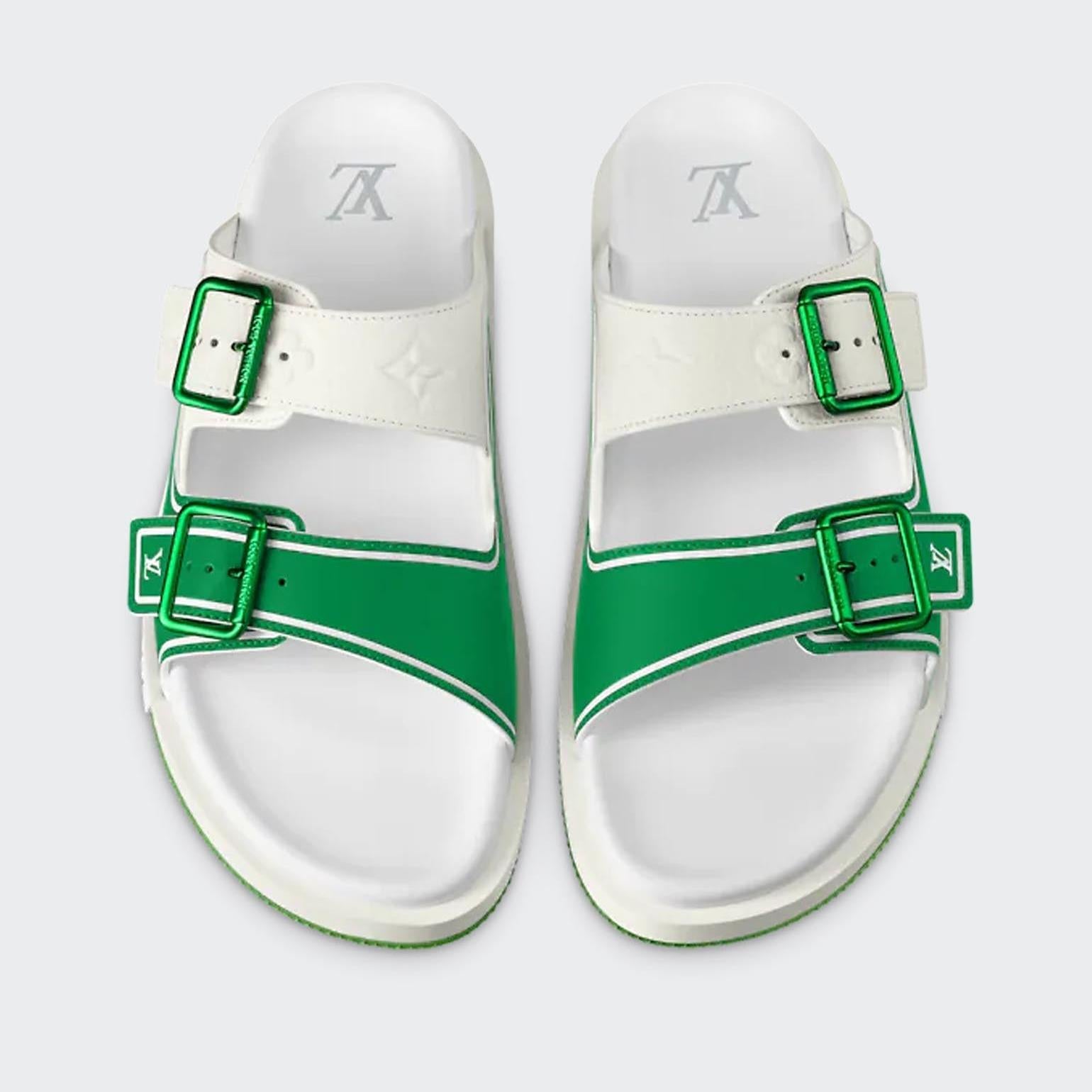 Men Sandal - Trainer Mule White Green