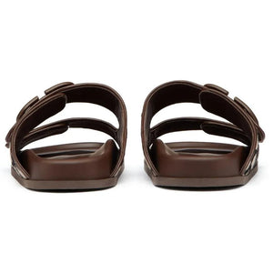 Men Sandal Valentino Garavani VLogo Toile Iconographe double-strap Brown
