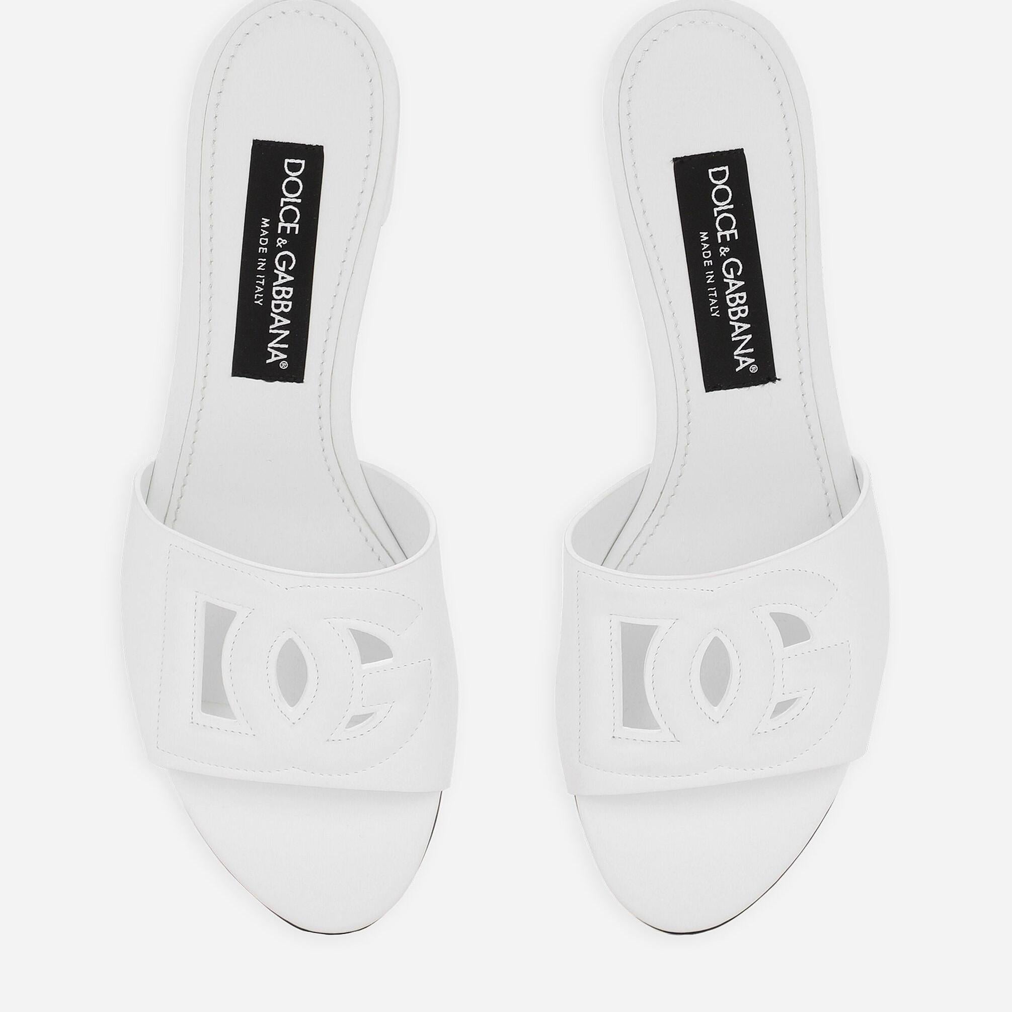 Women Sandal Dolce & Gabbana Calfskin mules White