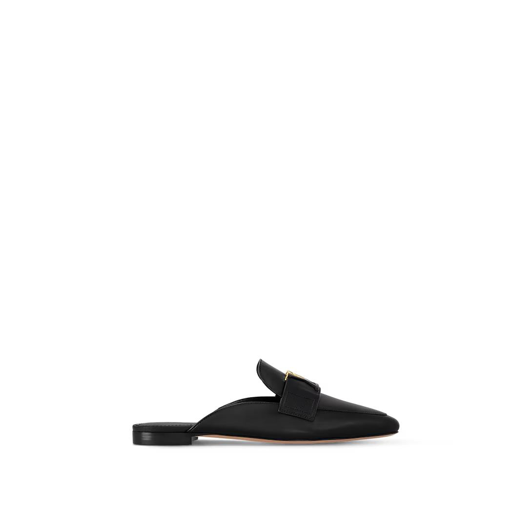 Women Sandal from LV Capri Open Back Loafer Black