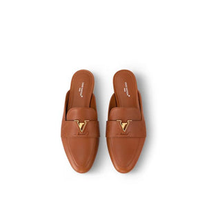 Women Sandal from LV Capri Open Back Loafer Brown