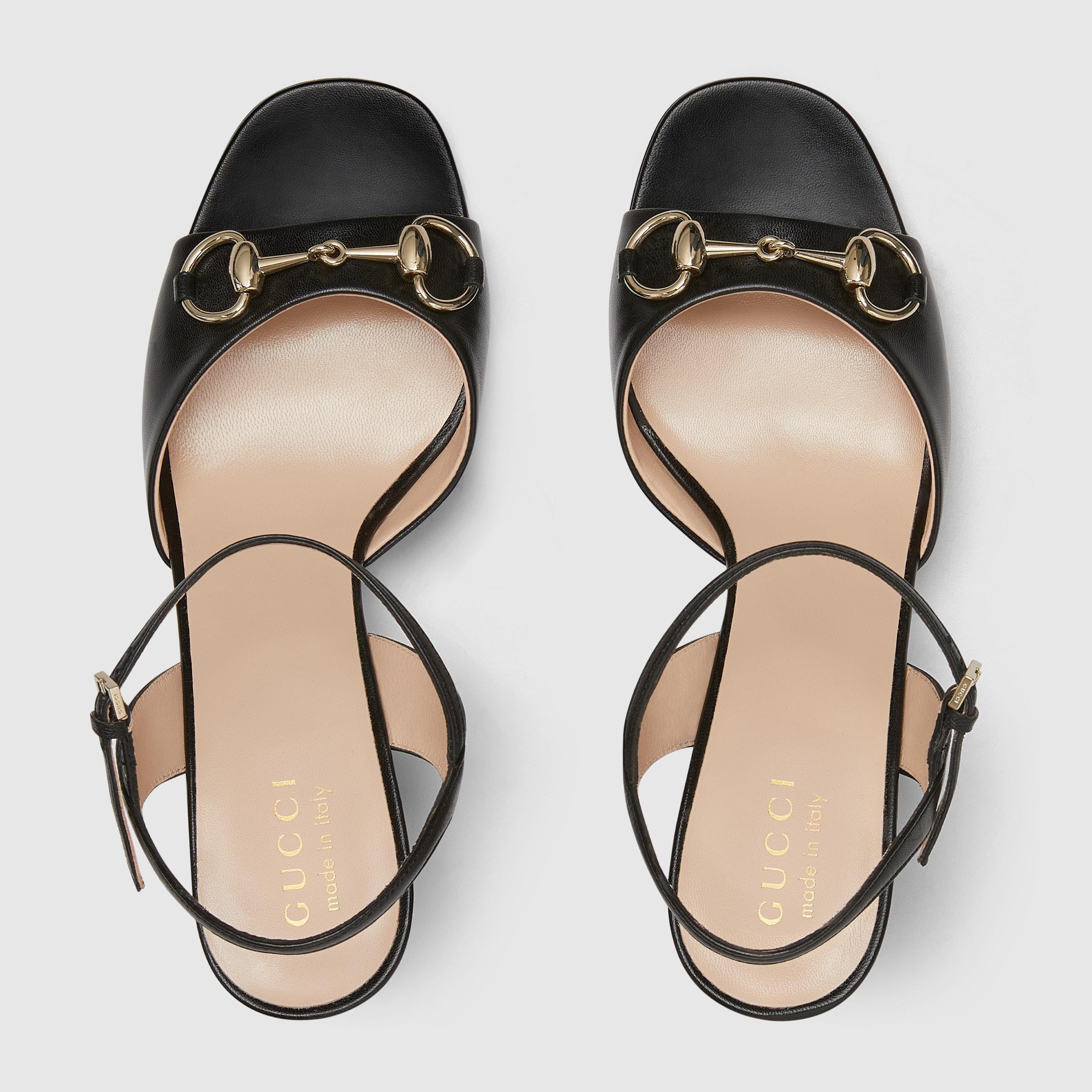 Women Sandal high heels Horsebit Black