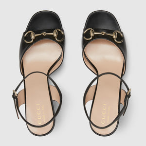 Women Sandal high heels Horsebit Black