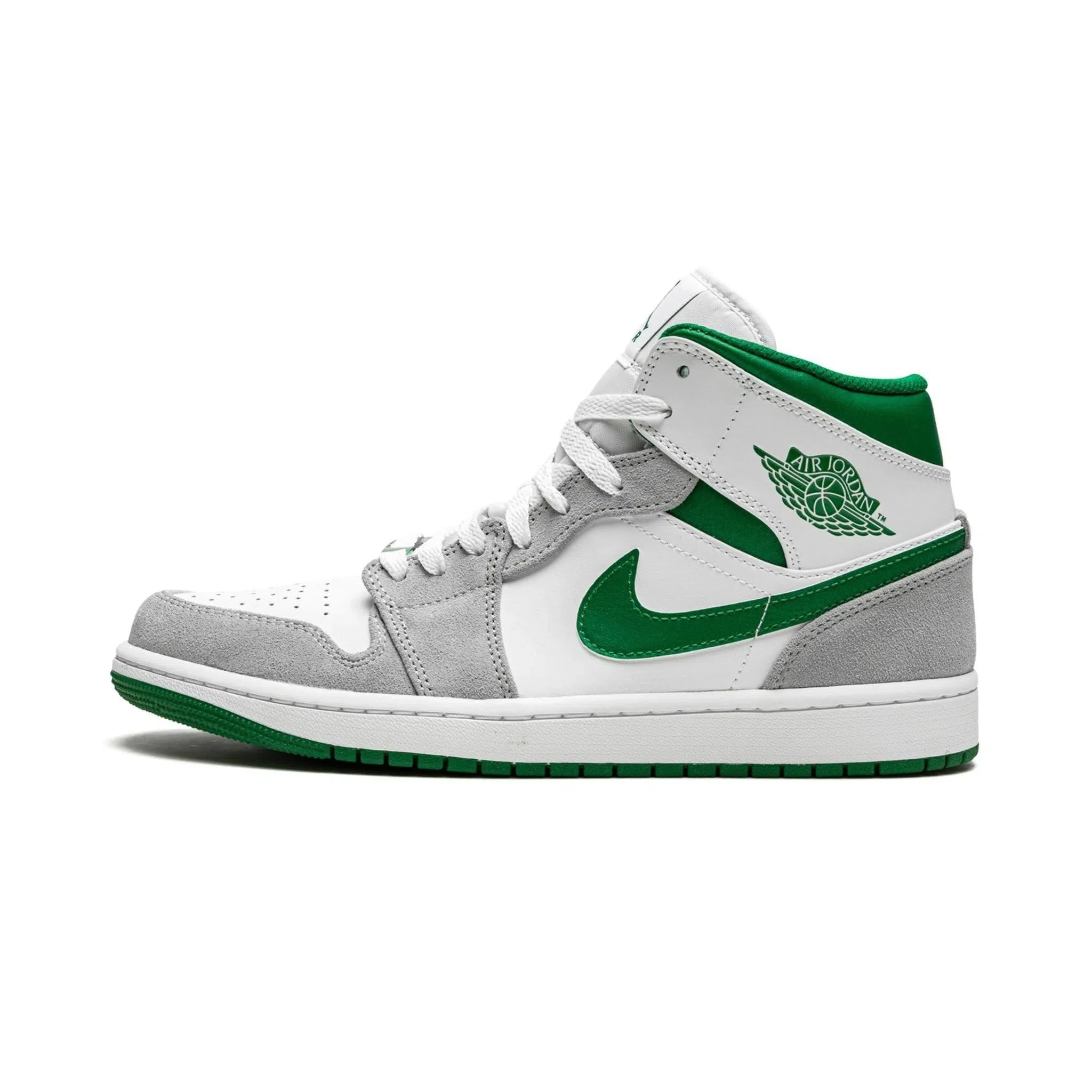 AIR JORDAN 1 MID SE - Grey Pine Green White-SHOZLY