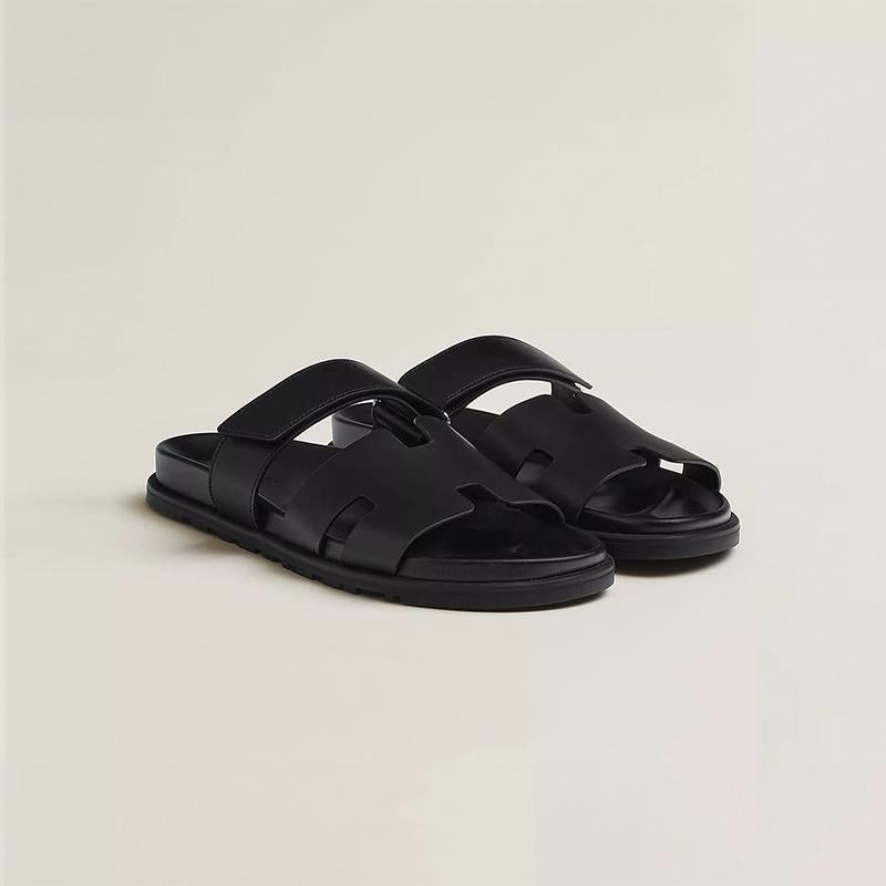 Hermes Sandal - Chypre Black-SHOZLY