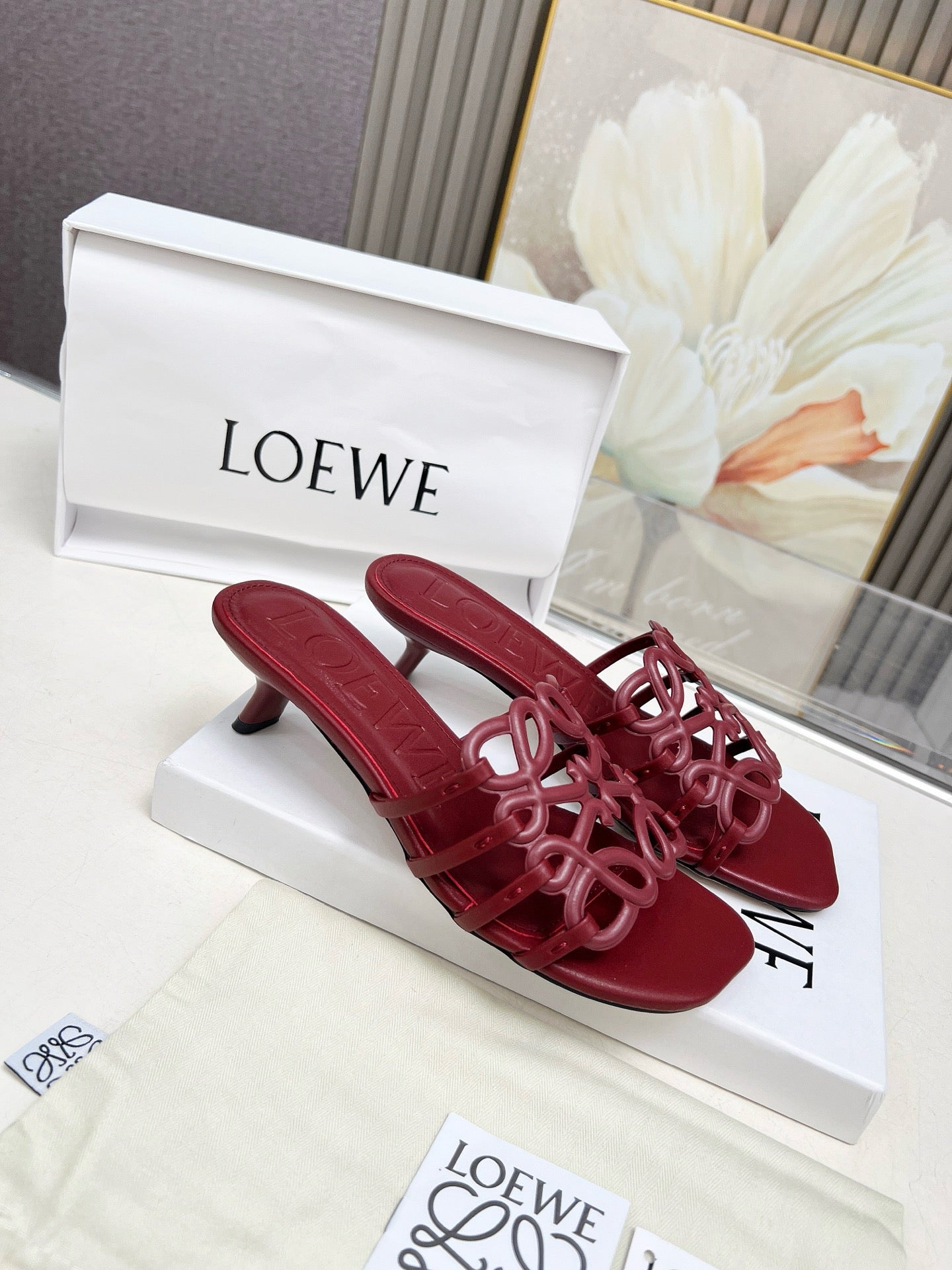 أحذية كعب عالٍ نسائية Loewe Royal Dark Redish