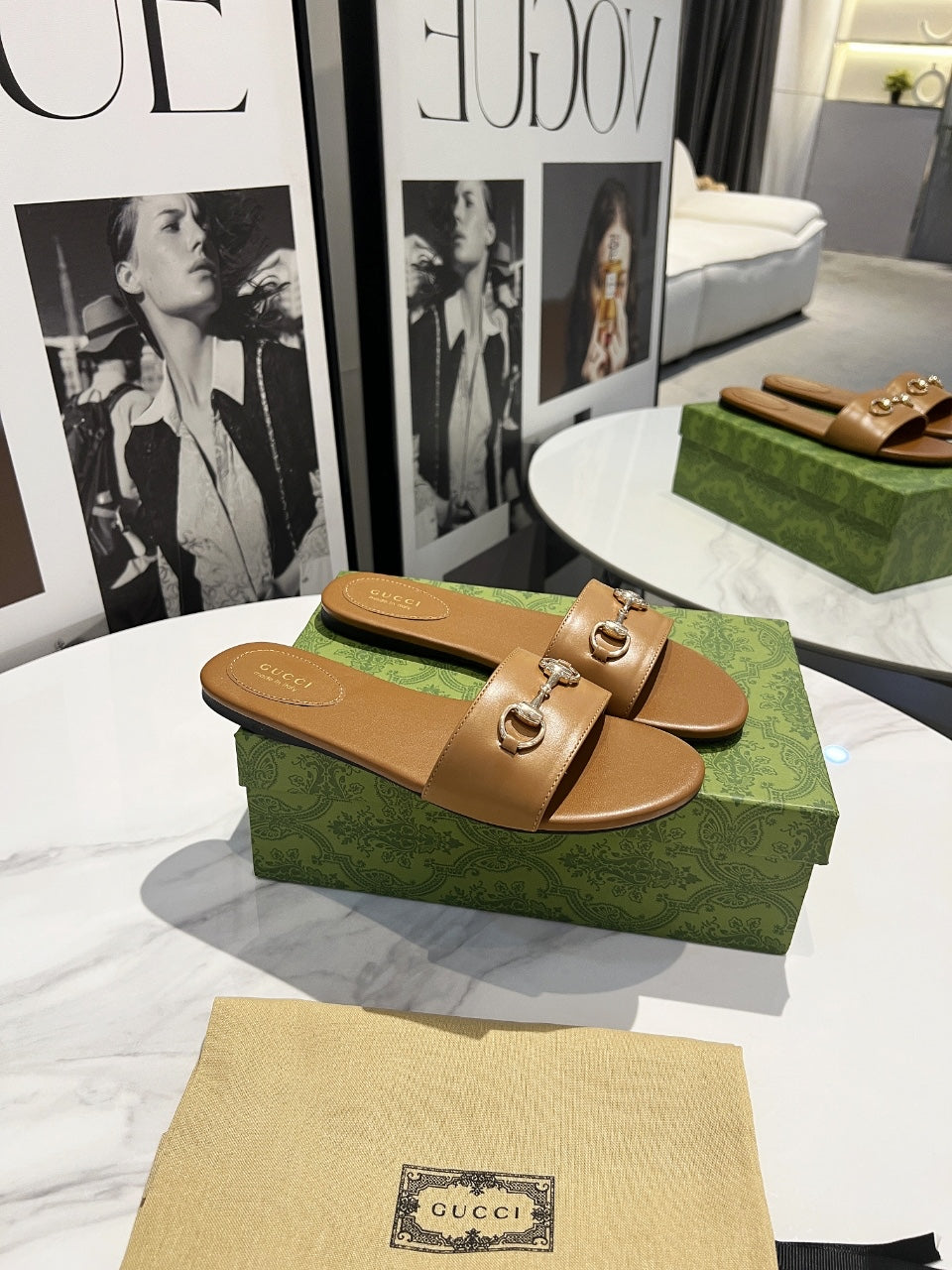 Women Slipper Gucci Brown
