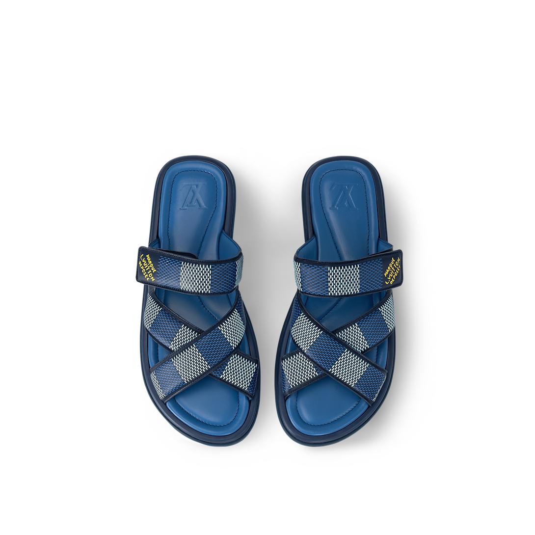 Men Sandal LV Venice Mule Blue-SHOZLY