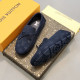 Formal Leather Shoes - LV Navy For Men