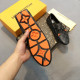Formal Leather Shoes - LV Black And Orange For Men