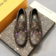 حذاء رسمي رجالي من إل ڤي - LV Brown Purple For Men