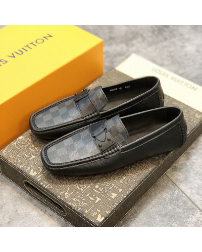 Formal Leather Shoes - LV Classic Black Square For Men