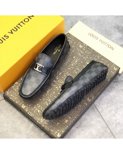 Formal Leather Shoes - LV Modern Black Square For Men