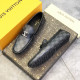 Formal Leather Shoes - LV Modern Black Square For Men