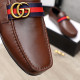 Formal Leather Shoes - Gucci Brown Red Lines For Men