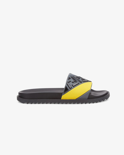 حذاء رجالي - Fendi Slides Black and Yellow