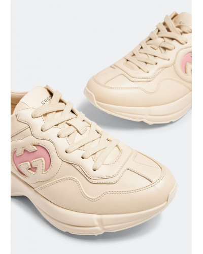 Gucci Rhyton Sneakers White and Pink