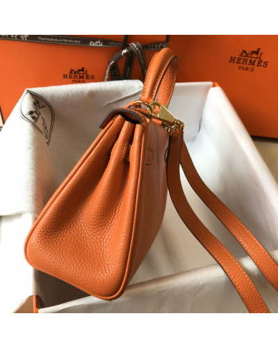 Hermes Mini Kelly Classic Bag - Orange