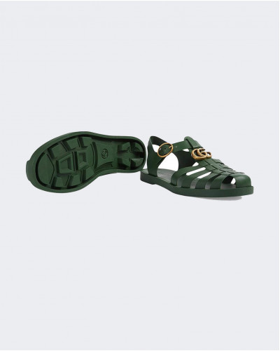 Men Sandal - Rubber buckle strap Green