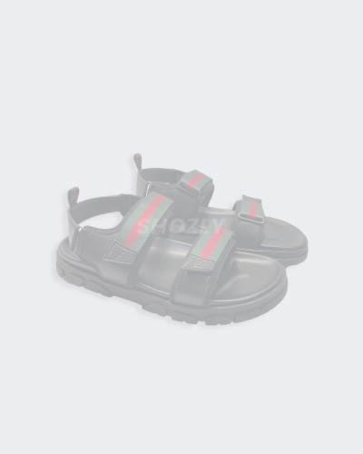 Men Sandal - Green and Red Round